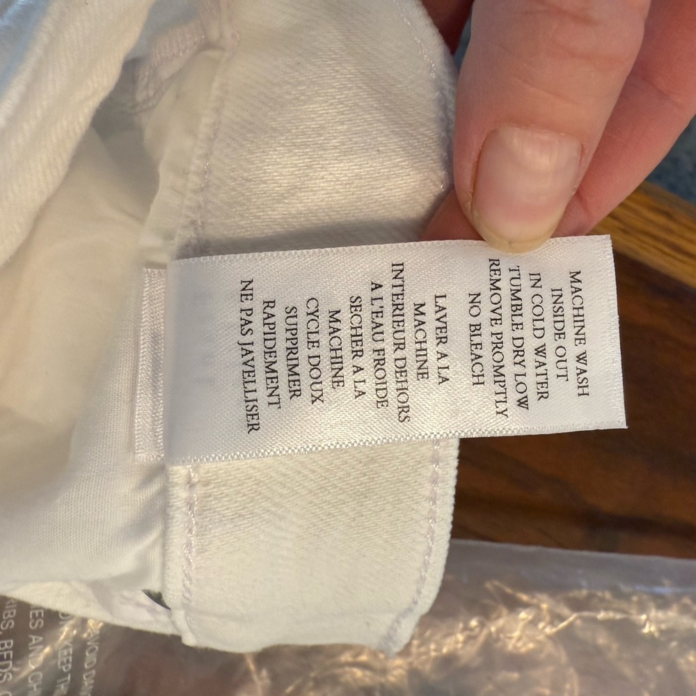 NIB Frank & Eileen Italian vintage Monaghan White Jeans - Picture 7 of 13